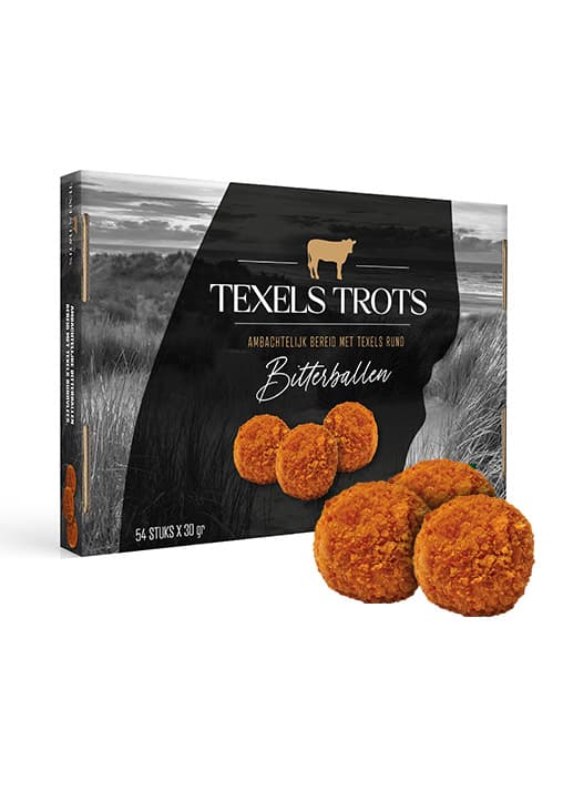 Texels Trost bitterballen met verpakking