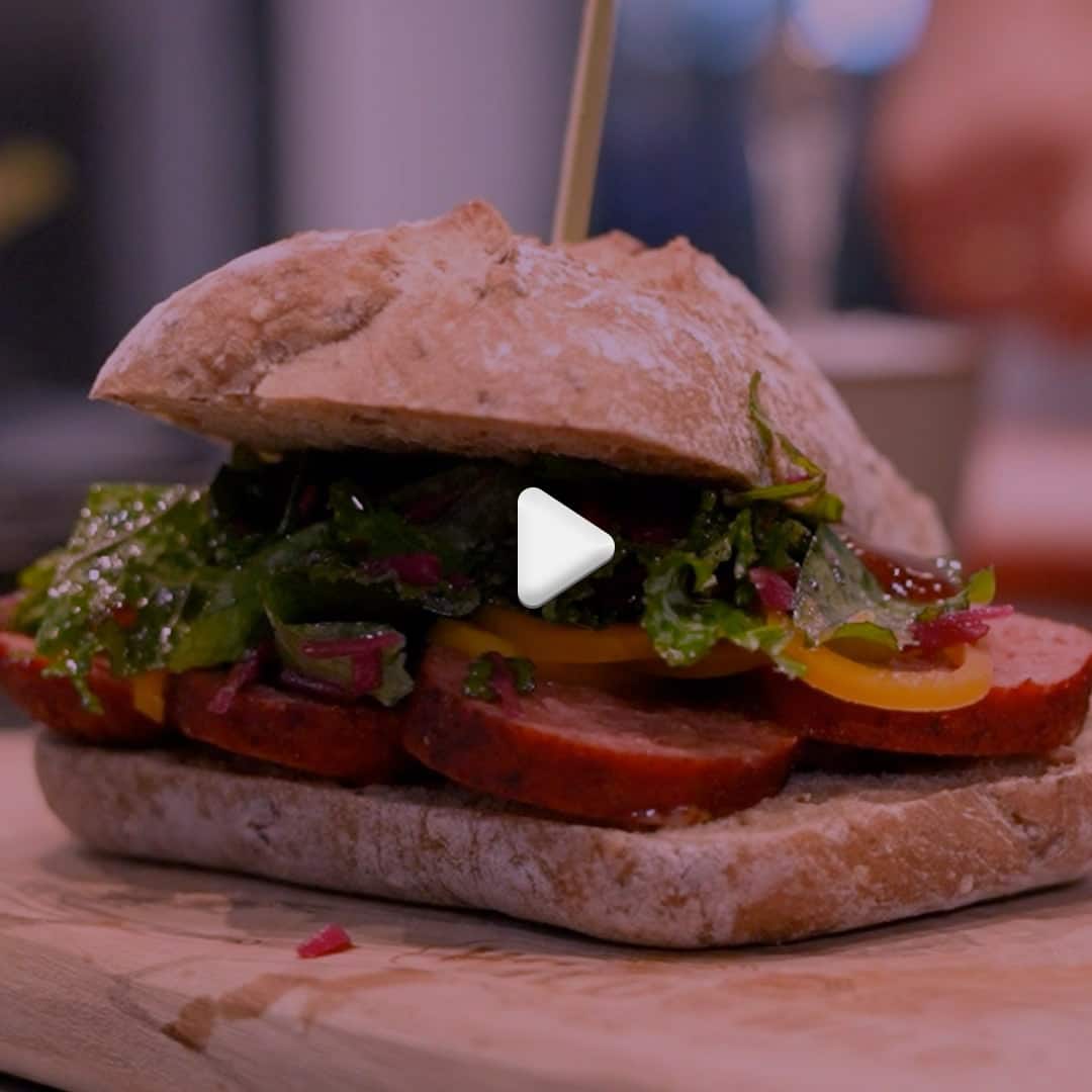 Recept video sandwich wild zwijn grillworst